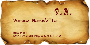 Venesz Manuéla névjegykártya